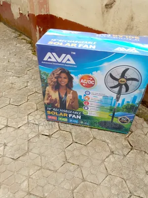 Black Color Ava 18inch Rechargeable Standing Fan