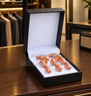 Men's Stylish Classic Rose Gold Cufflinks Set