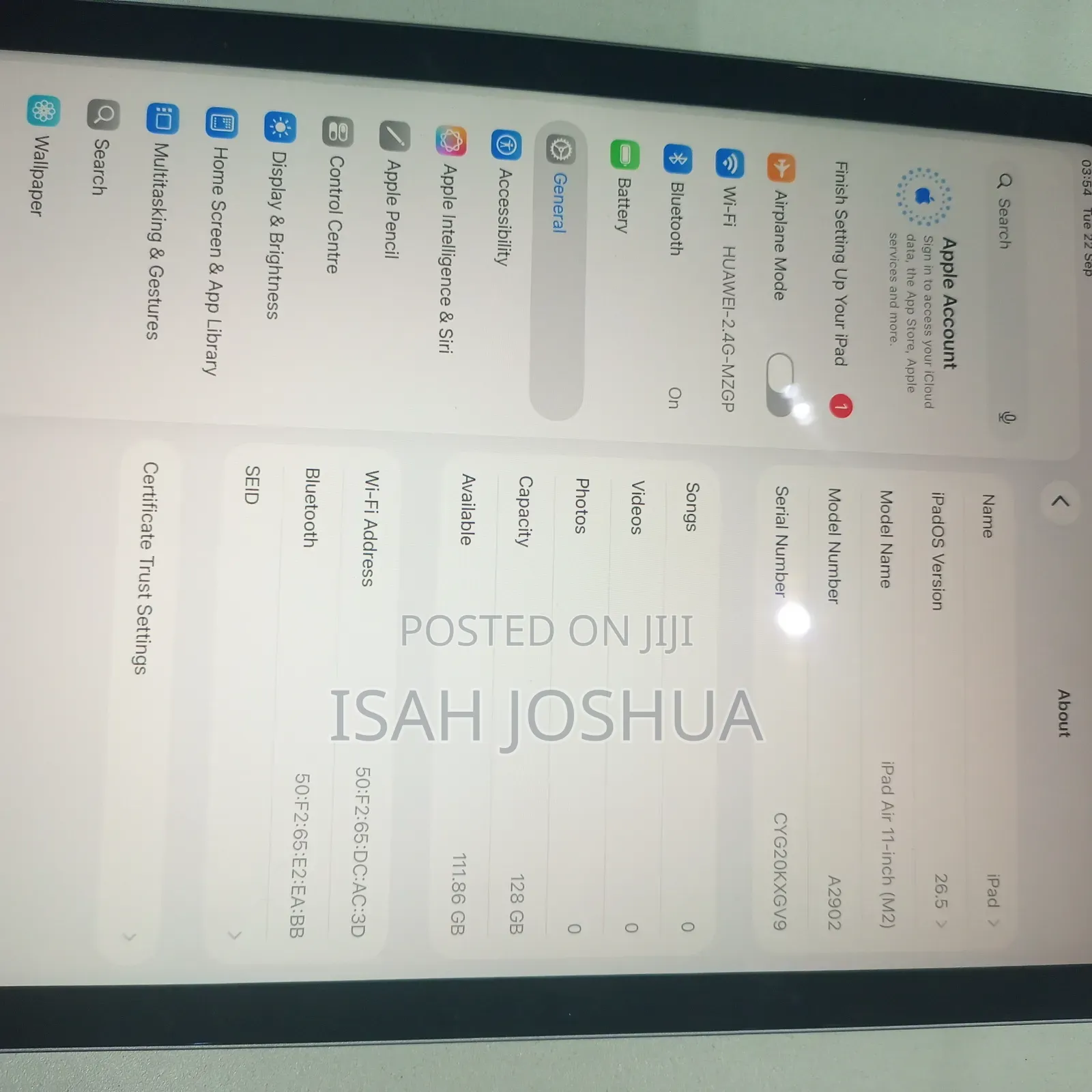 Apple iPad Air 11 (2024) 128 GB Gray