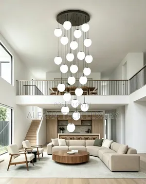 Modern Interior Staircase Chandelier
