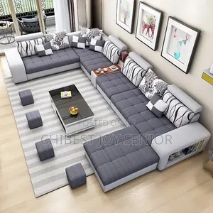 Luxury U Shaped Fabric Sofa