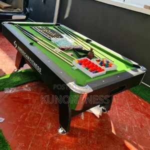 8ft Snooker Table, Green Felt, Imported, Full Accessories