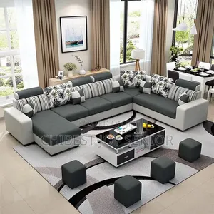Luxury U Shaped Fabric Sofa