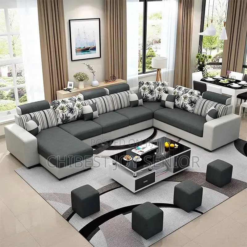 Luxury U Shaped Fabric Sofa