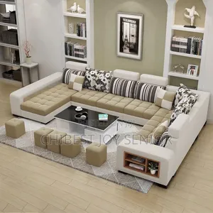 Luxury U Shaped Sofa With Ottoman
