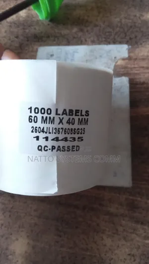 Y60mm X 40mm Polyester Label Roll (1000 Labels)
