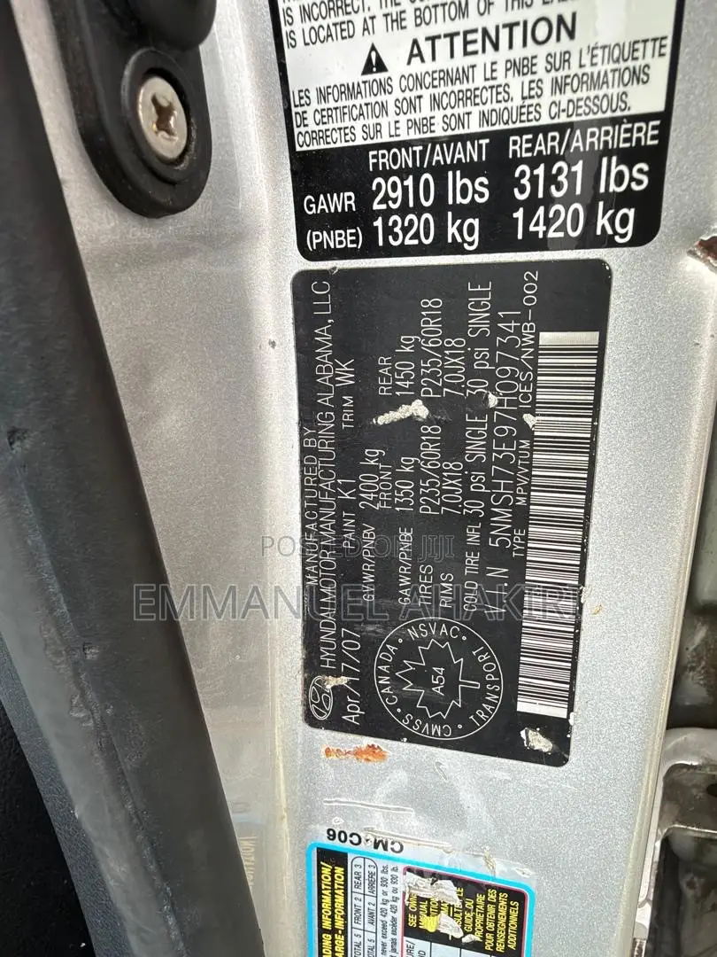 Hyundai Santa Fe 2007 Silver