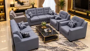 Complete Set of 7 Seater Fabric Sofa