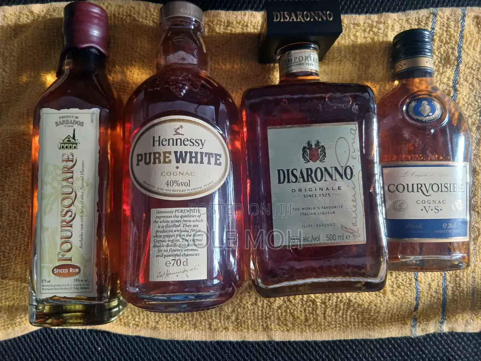 Henessy Pure White, Disaronno Italian Liquor, Foursquare Spiced Rum UK