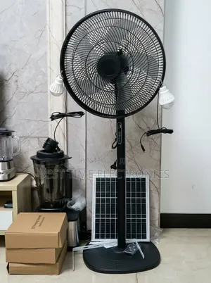 16" Solar Rechargeable Remote Stand Fan