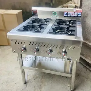 Commercial 4 Burner Gas Cooker Without Oven