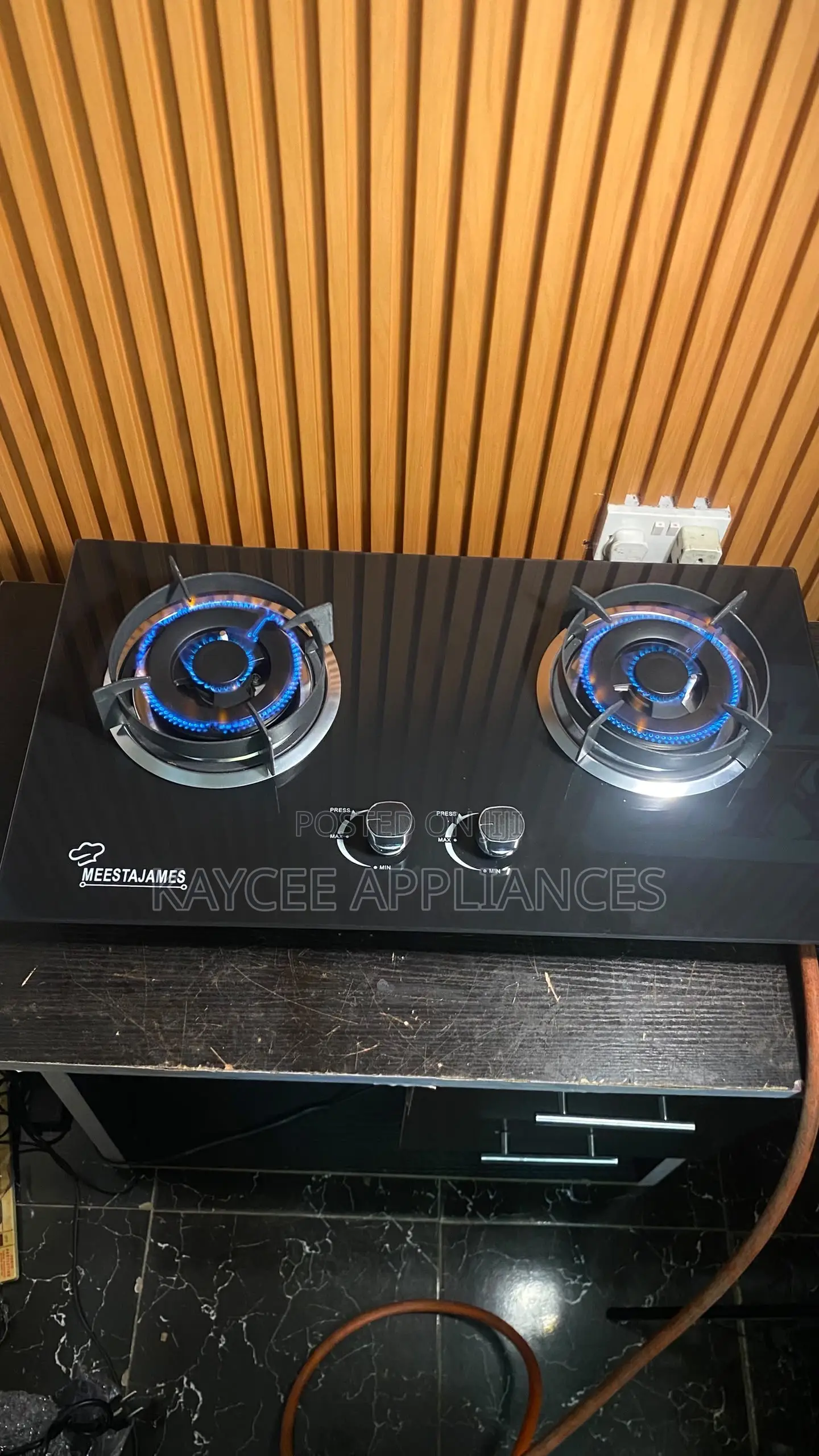 Double Gas Cooker Glass