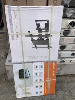 Adjustable Wall TV Hanger 75” to 120” Very Smart on Wall
