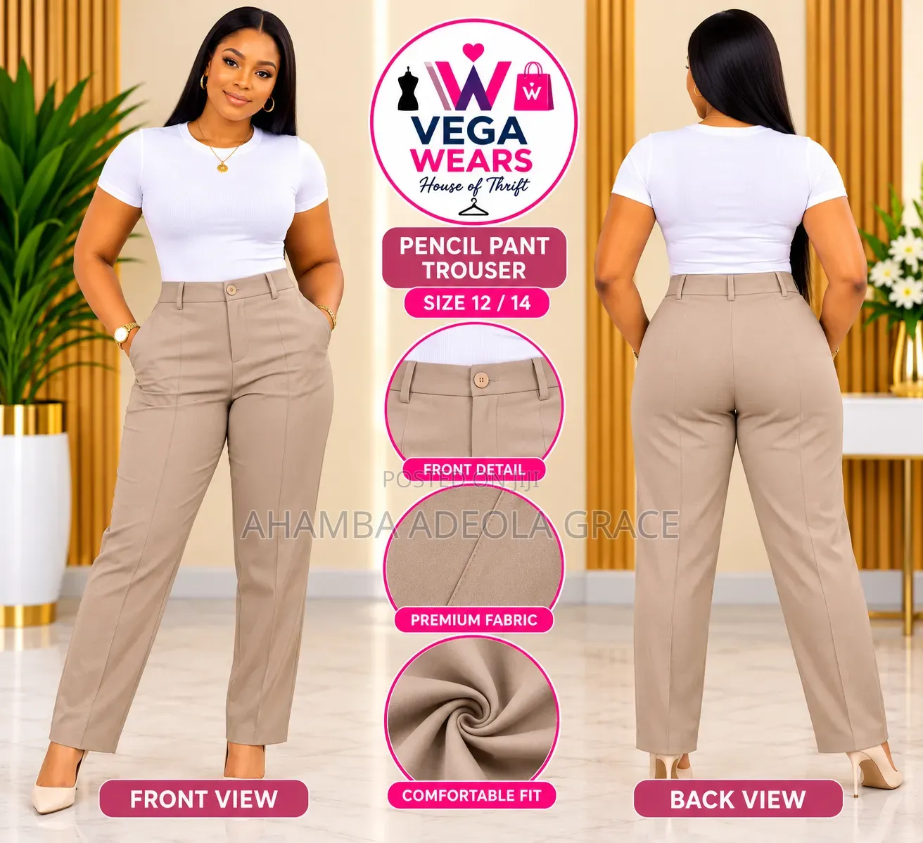 Vega Wears Trousers