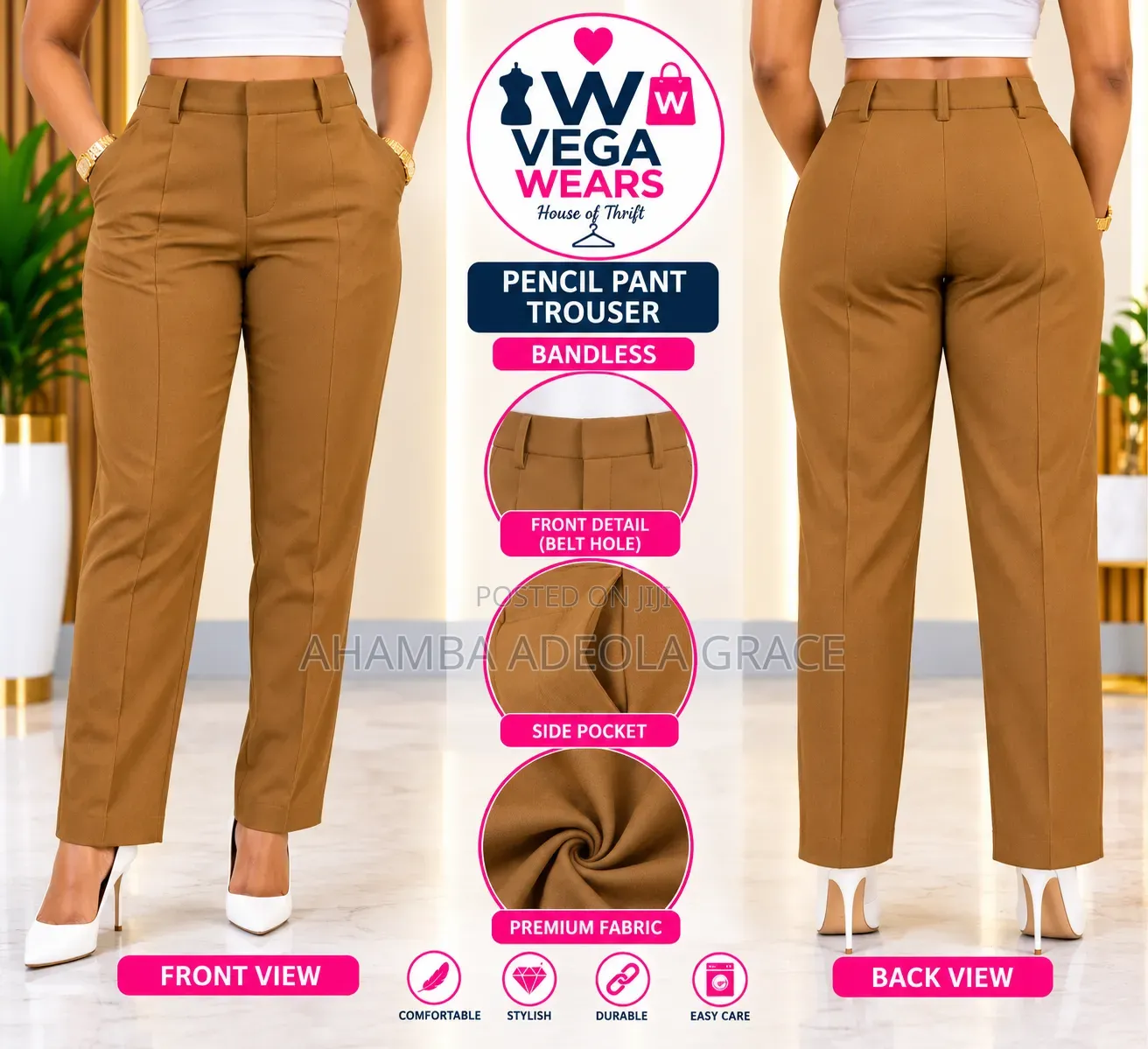 Vega Wears Trousers