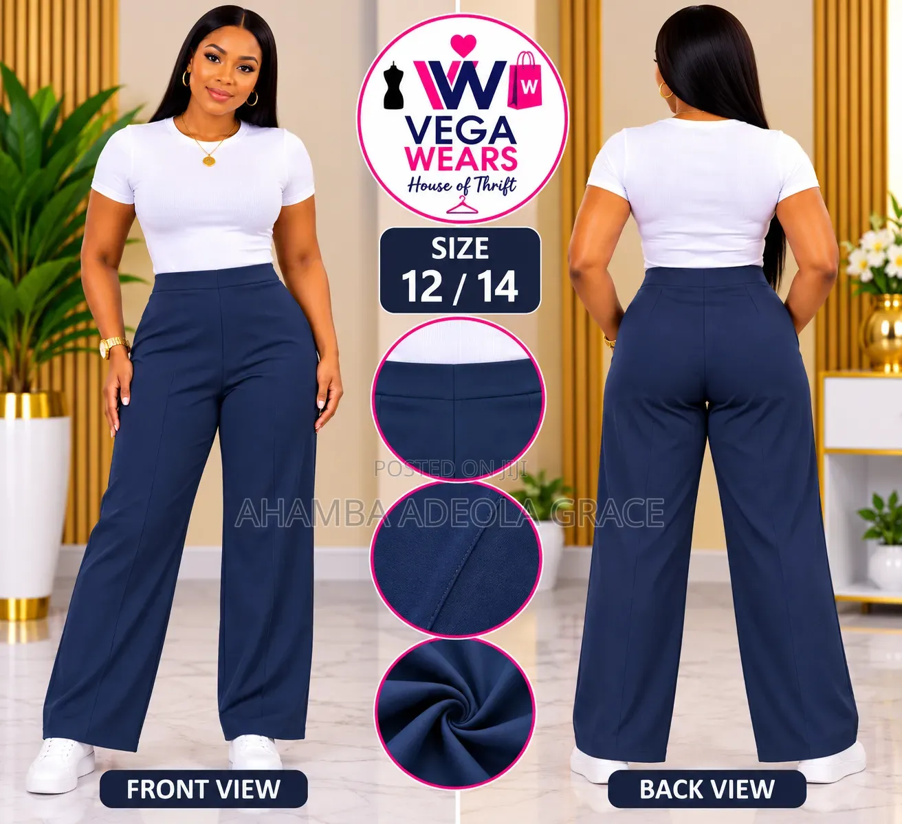 Vega Wears Trousers