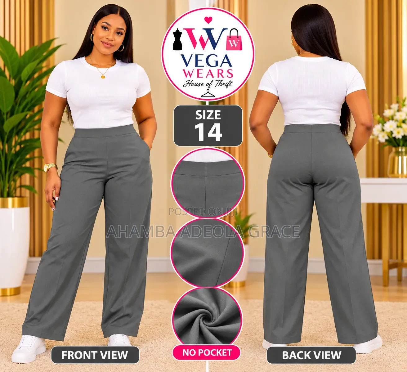 Vega Wears Trousers