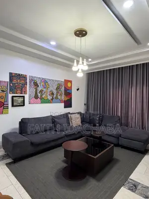 L Shape Sofa, Curtains, X-Large Rug and Centre Table