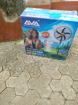 Ava 18inch Rechargeable Floor Standing Fan + Adaptor