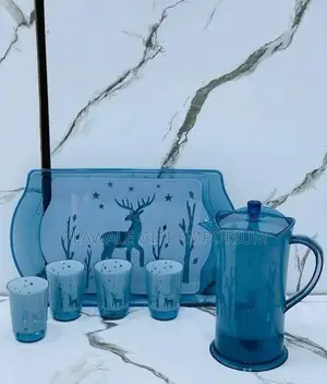 6in1set Acrylic Jug and Tray With Cup