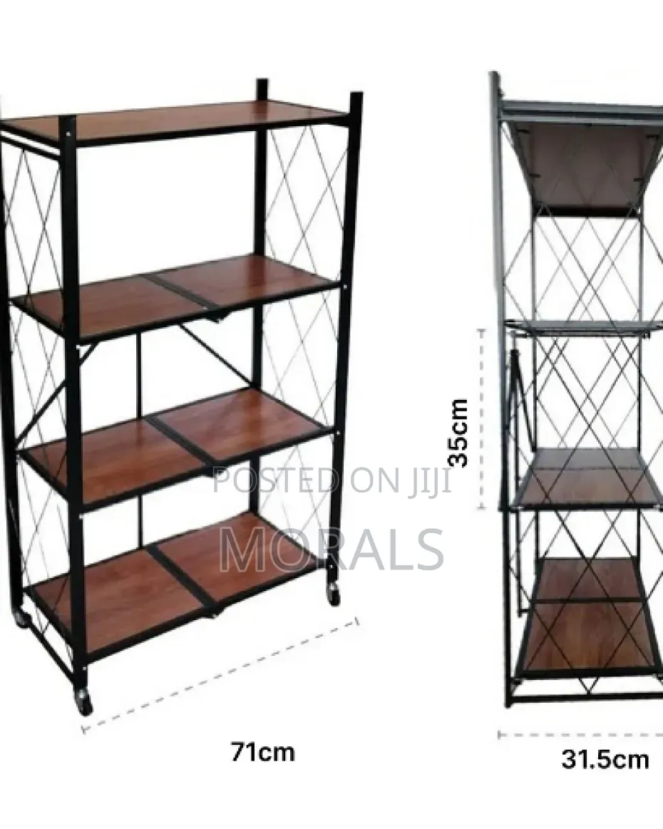 Premium Foldable Multi-Tier Storage Rack With Wheels