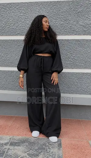 Black Linen Two Pieces