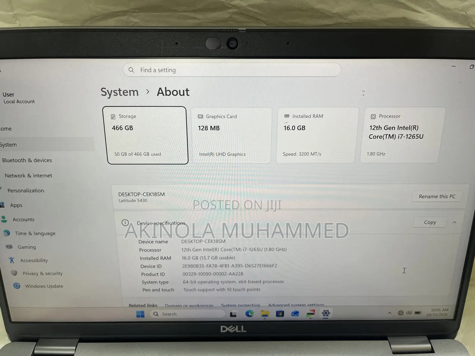 Laptop Dell Latitude 5430 16GB Intel Core i7 SSD 512GB