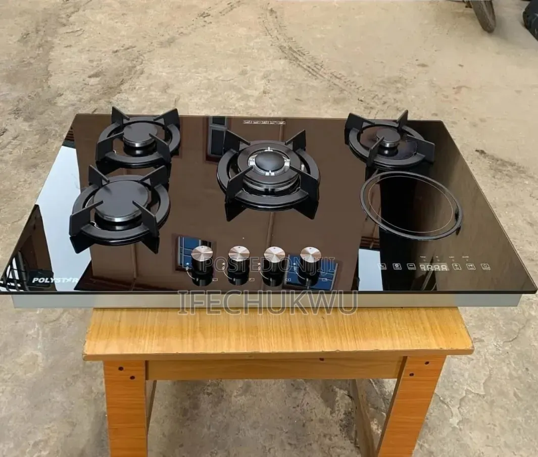 Original Polystar Built-in Premium Luxury 4+1 With Timer Gas Cooker