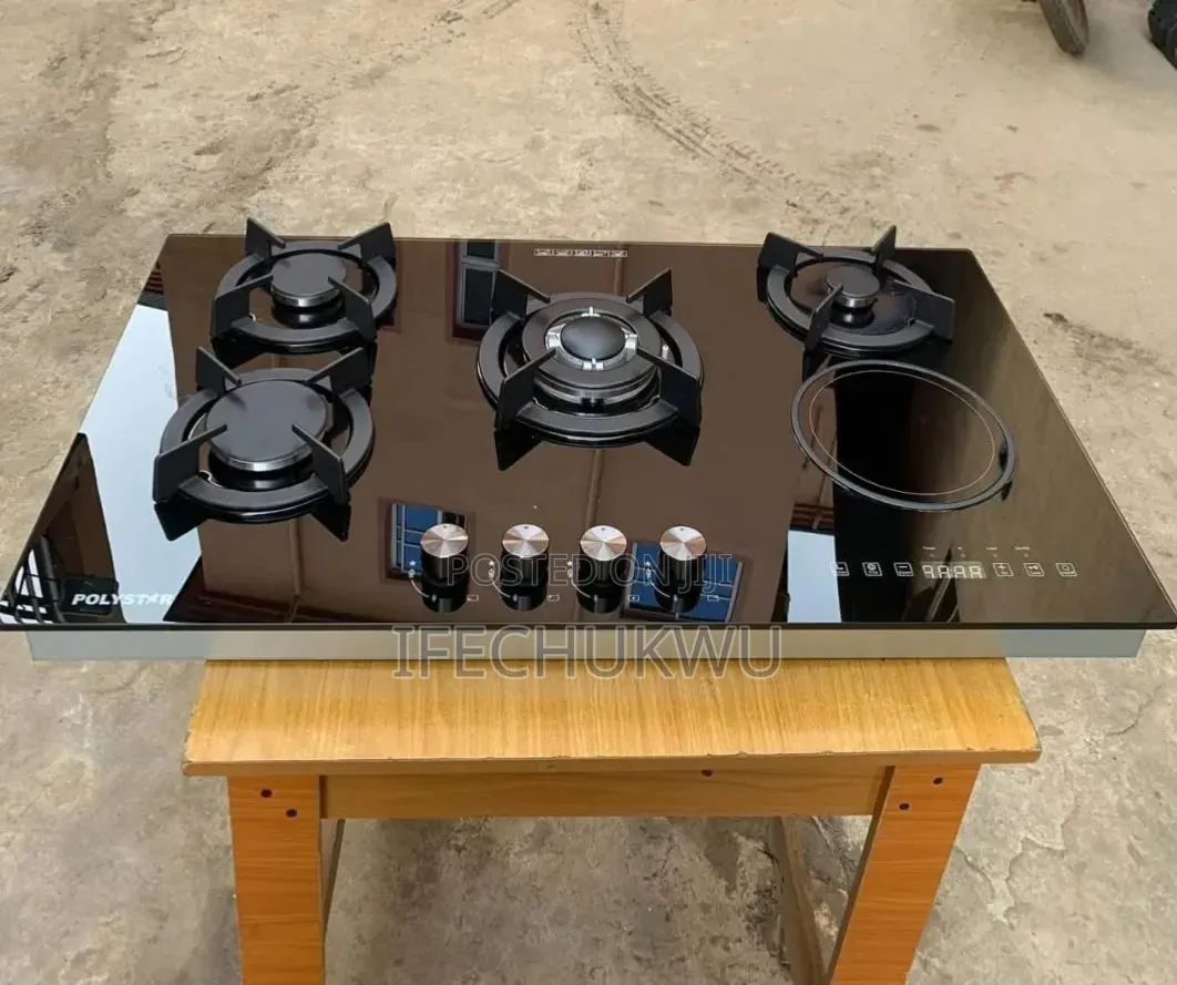 Original Polystar Built-in Premium Luxury 4+1 With Timer Gas Cooker