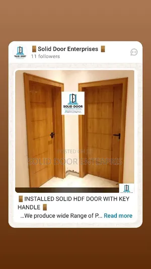 A Solid-Made HDF Door With Chrome and Frame