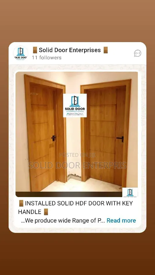 A Solid-Made HDF Door With Chrome and Frame