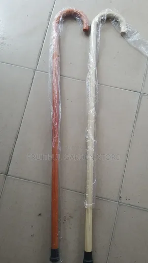 CROOK HANDLE WOODEN WALKING CANE - Strong & Light Weight* ‎>