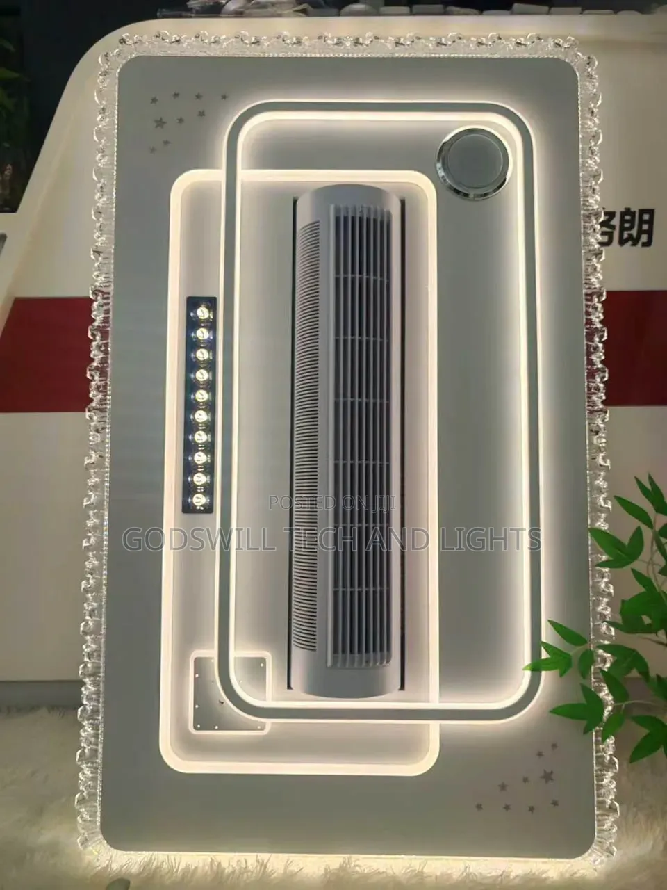 Crystal Bladeless Fan With Light