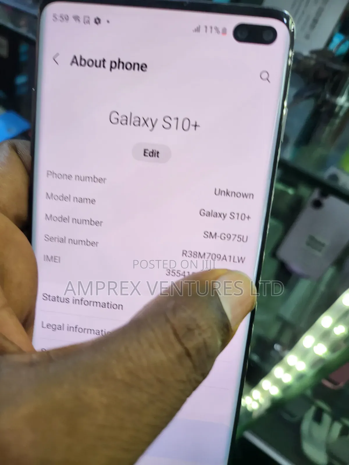 Samsung Galaxy S10 Plus 128 GB Black