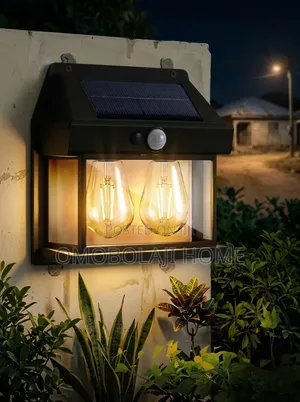 Outdoor Solar Filament Wall Lamp | Automatic PIR Motion Sensor Light