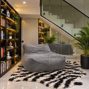 Grey Boneless Beanbag Lounger With Exchangeable and Washable Cover