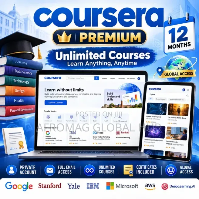 Coursera Premium 12 Months Private Account