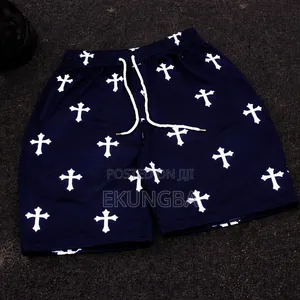 Unisex Cross Design Shorts for Men & Women Streetwear