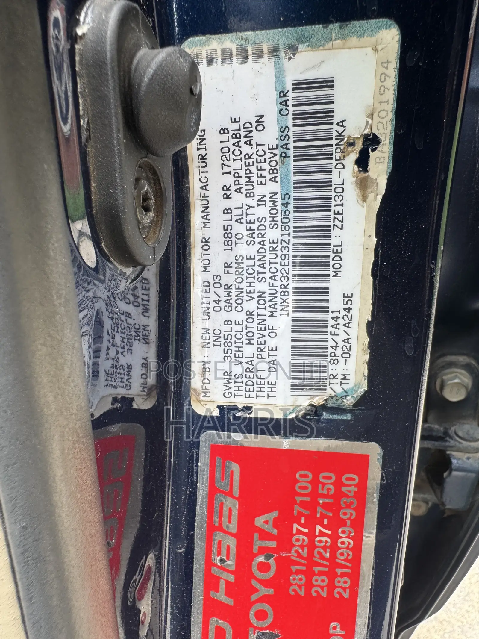 Toyota Corolla 2003 Blue