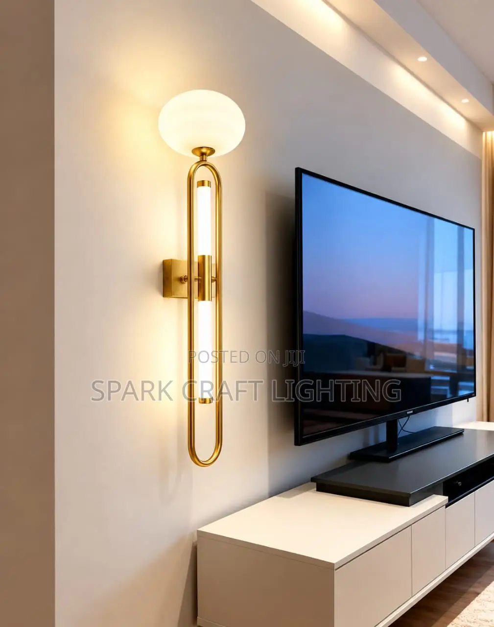 Modern Wall Sconce – Gold & Black LED Wall Lamp