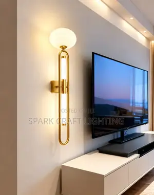 Modern Wall Sconce – Gold & Black LED Wall Lamp