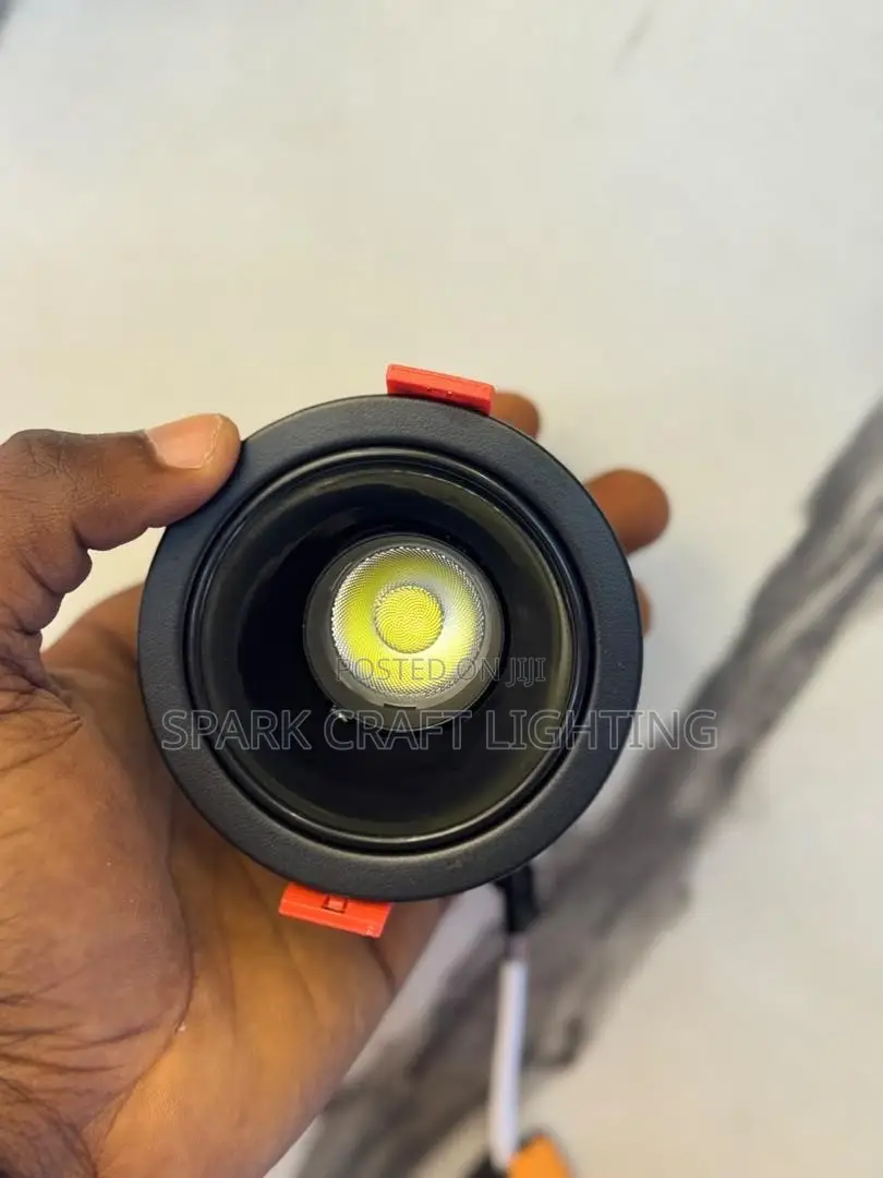 LED Recessed Spotlight – Black & White COB Ceiling Light