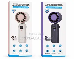 Rechargeable Handheld Mini Turbo Fan With LED Digital Display