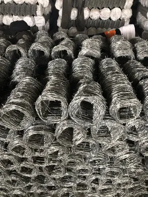 Heavy-Duty Galvanized Barbed Wire Security Fencing
