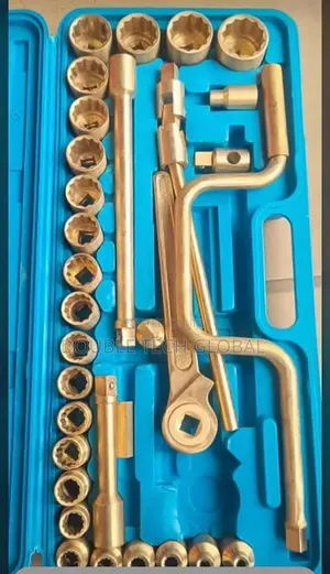 Brass Non-Sparking Socket Wrench Set 24pcs - 6mm to 32mm - Explosion P