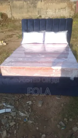 Navy Blue Bed Frame 4 and Half by 6
