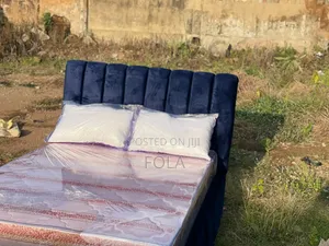 Navy Blue Bed Frame 4 and Half by 6