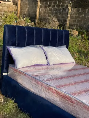 Navy Blue Bed Frame 4 and Half by 6
