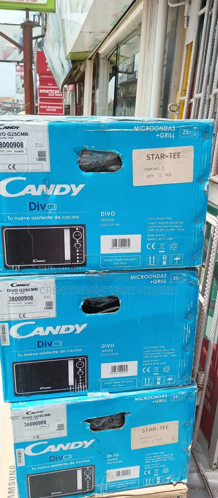 Candy Microwave + Grill 25l,black Color.