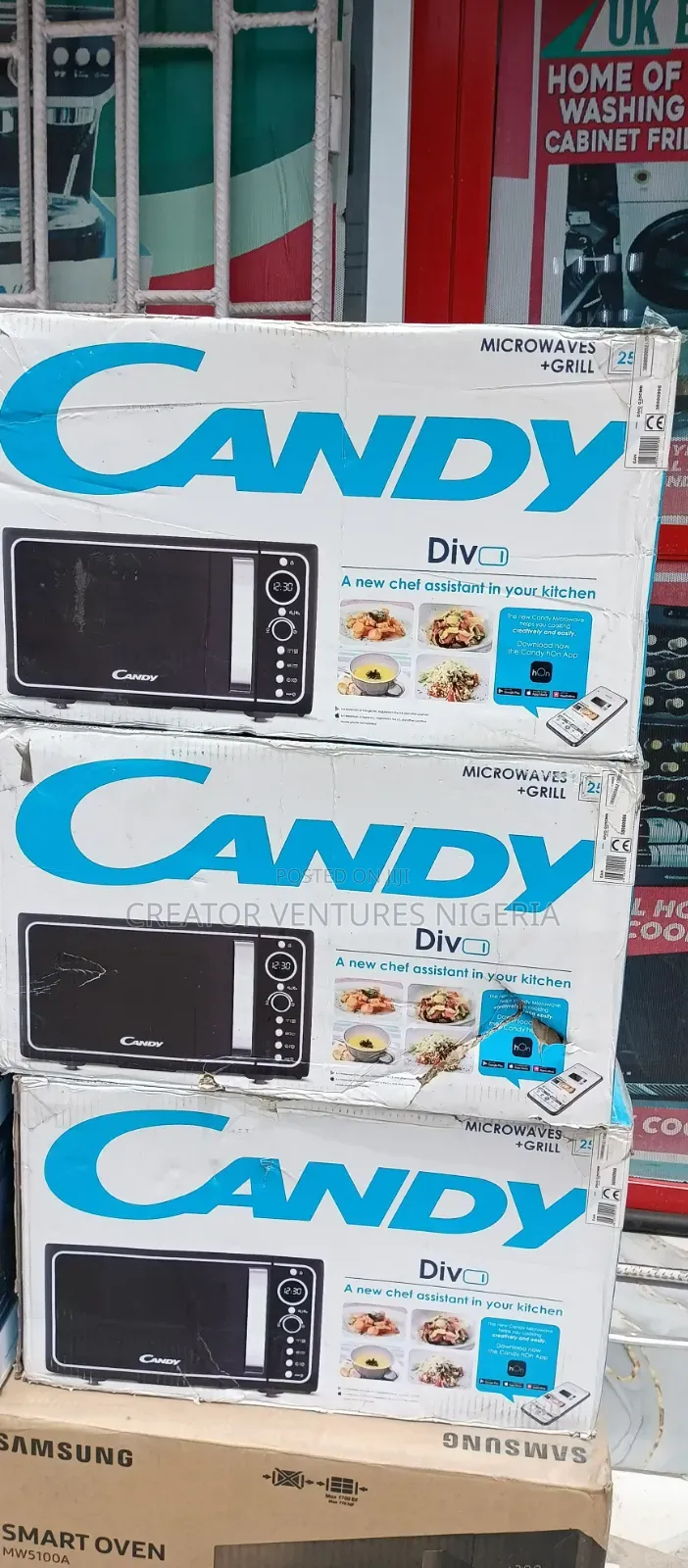 Candy Microwave + Grill 25l,black Color.